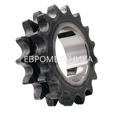 Звездочка 12B-2, шаг 19,05х11,68 мм (3/4х7/16), Z=15 под втулку тапербуш 1610 с закалкой зуба - Евромеханика