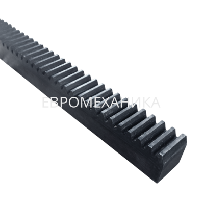 Рейка зубчатая M 6, 60х60 мм, L=2000 мм с закалкой зубьев, EMT - Евромеханика