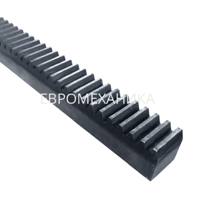 Рейка зубчатая M 6, 60х60 мм, L=2000 мм с закалкой зубьев, EMT - Евромеханика