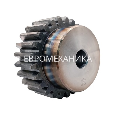 Шестерня цилиндрическая M=2 Z=24 с закалкой зуба (PM28T24), EMT - Евромеханика