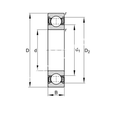 Подшипник 6022-2RSR FAG - Евромеханика