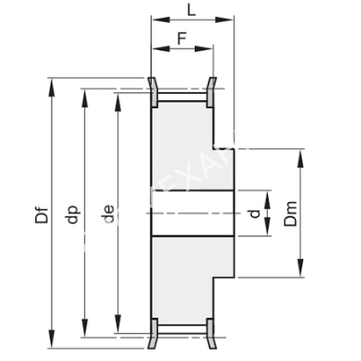 Шкив зубчатый под расточку 36 BAT 5 28 - Евромеханика