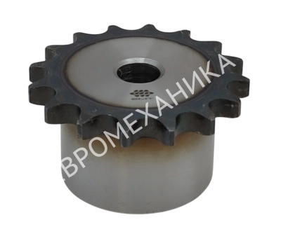 Звездочка 08B-1, шаг 12,7х7,75 мм (1/2х5/16), Z=16 со ступицей и закалкой зубьев - Евромеханика