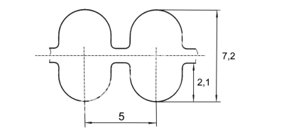 Ремень зубчатый двухсторонний DHTD 565 D5M Belt Power Transmission, EMT - Евромеханика