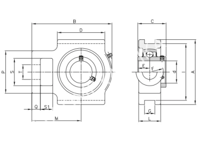 Подшипниковый узел UCT 209 - Евромеханика