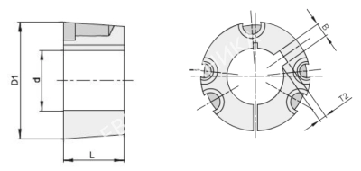 Втулка тапербуш 3525,d=45 мм, EMT - Евромеханика