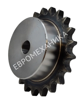 Звездочка 20B-1, шаг 31,75х19,56 мм (1"1/4х3/4), Z=18 со ступицей и закалкой зубьев - Евромеханика