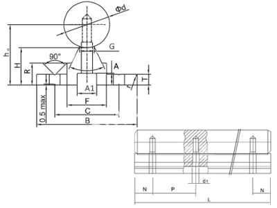 Вал прецизионный с опорой SBR35, L=4010 мм, EMT - Евромеханика