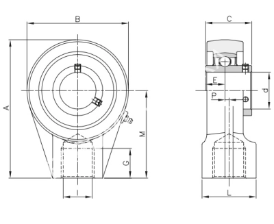 Подшипниковый узел UCHA 209 - Евромеханика