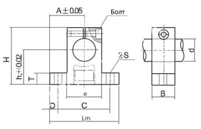Опора вала SK 20 (SH20), EMT - Евромеханика