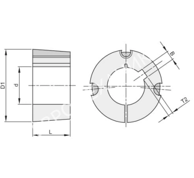 Втулка тапербуш 1210-7/8'', d=22,225 мм - Евромеханика