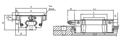 Каретка HGW15CCZAC, EMT - Евромеханика