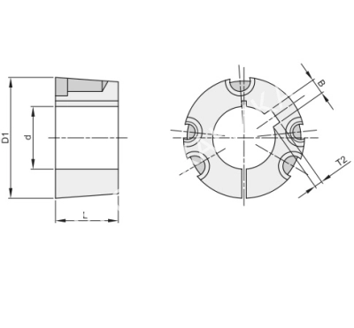 Втулка тапербуш 4535,d=75 мм - Евромеханика