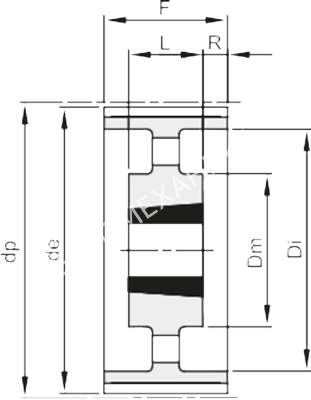 Шкив зубчатый под втулку тапербуш TL 72 H 100 (2012), EMT - Евромеханика