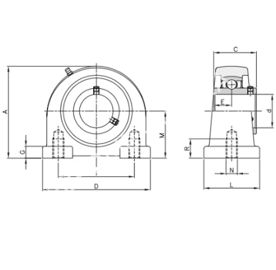 Подшипниковый узел UCPA 207 - Евромеханика