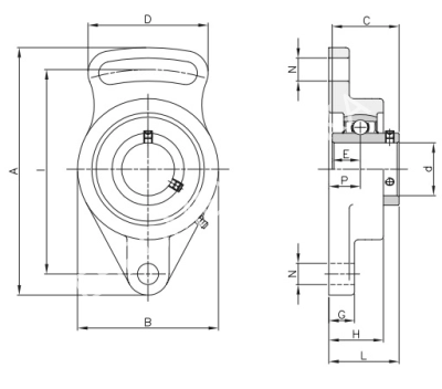 Подшипниковый узел UCFA 207 - Евромеханика