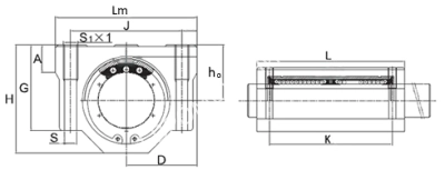 Модуль линейный (каретка) SC 16 WUU (SCS16LUU), EMT - Евромеханика