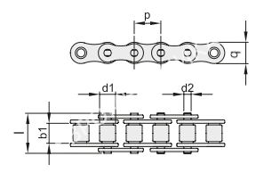 Цепь роликовая 05B-1 (ПР-8-4,6), EMT - Евромеханика